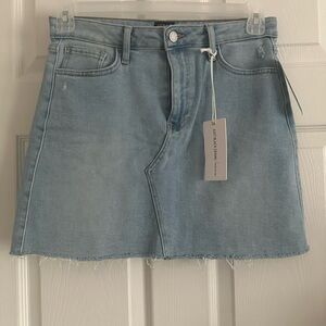 Just Black Light Wash Denim Mini Skirt
